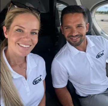Eli Martinez and Laura Herranen of EM Flight Services