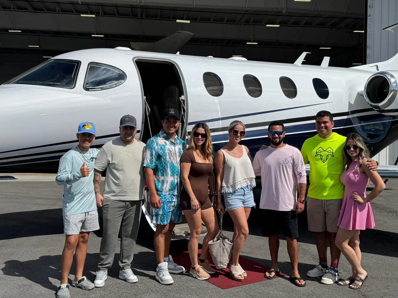 Aviation professional boarding a business aircraft